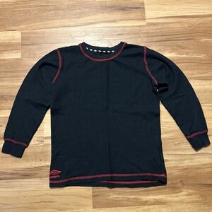 Umbro Men's Black Sweater with Red Trim